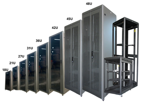 TOUGH floor-standing server rack sizes