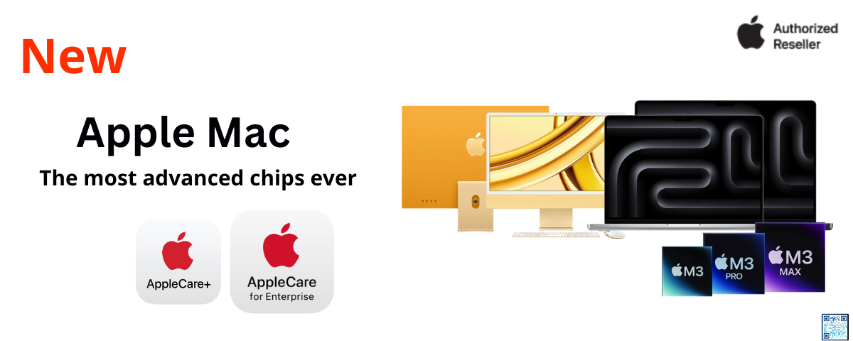 Apple Mac with advanced chips and AppleCare options