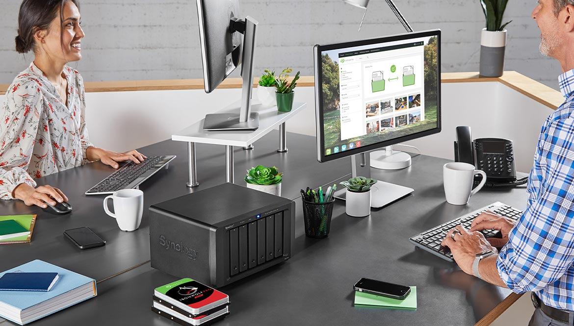 Synology NAS storage system for business data management and backup